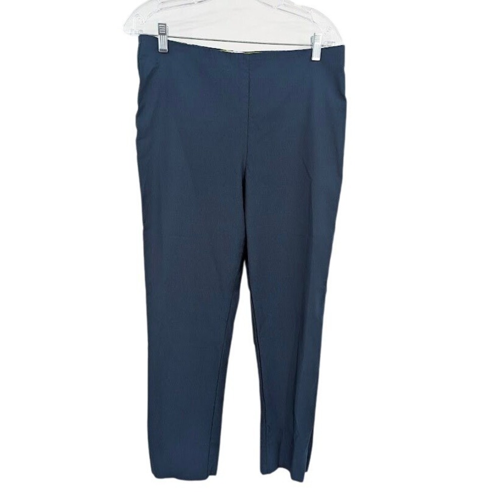 Gretchenโ Scott Gripeless Pull-On Pants Navy Straight Leg Stretch Women's sz L
